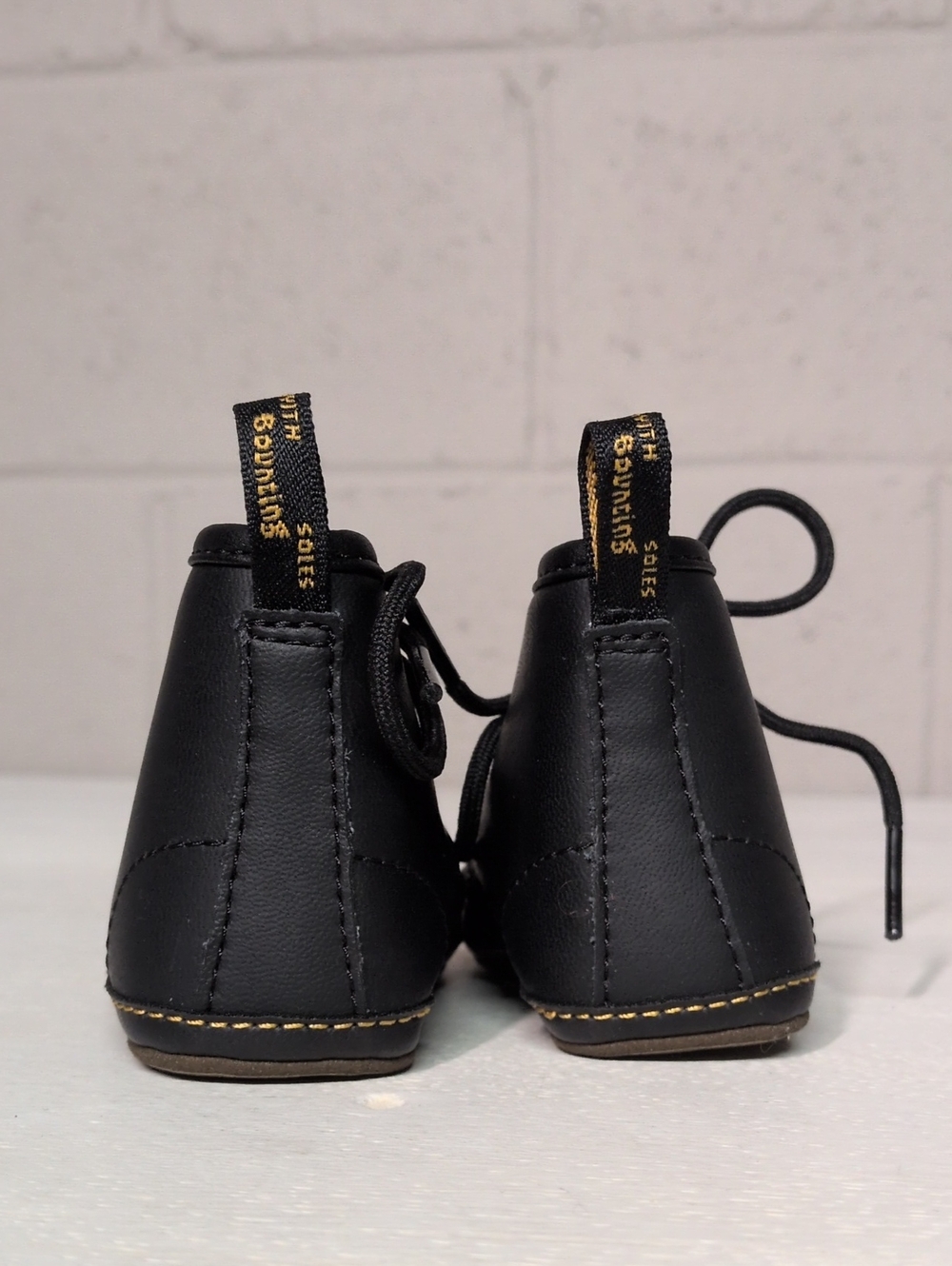 Dr. Martens Toddler Black Lace-Up Booties, Size 2, like new - Picture 2 of 6